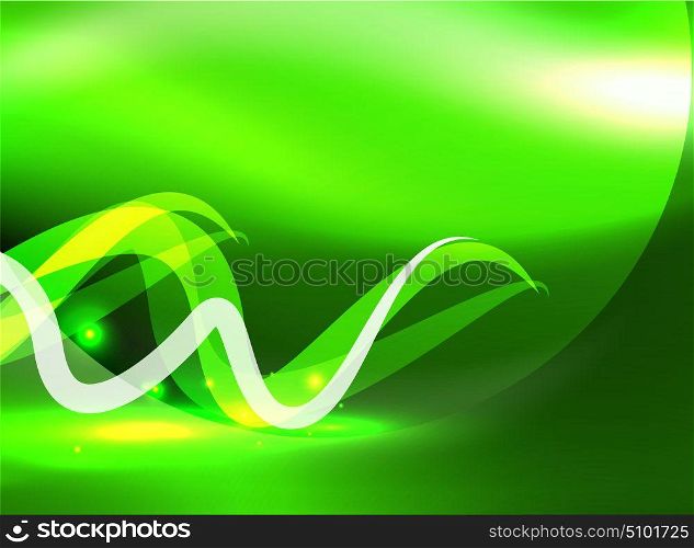 Glowing shiny wave background. Glowing shiny wave background, vector energy concept illustration