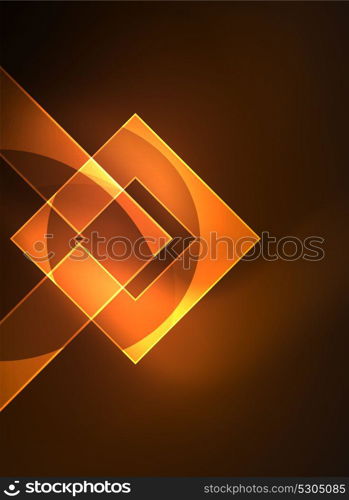 Glowing squares in the dark, digital abstract background. Glowing squares in the dark, digital abstract background, vector technology hi-tech template