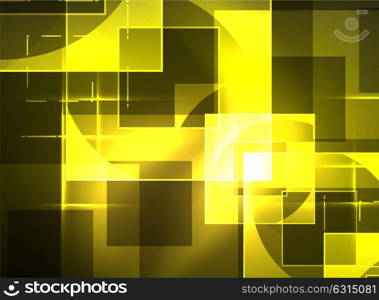 Glowing squares in the dark, digital abstract background. Glowing squares in the dark, digital abstract background, vector technology hi-tech template