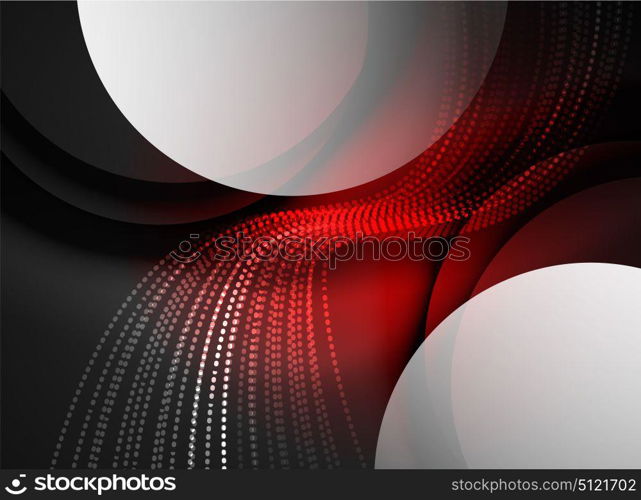 Glowing wave created with particles on dark color background. Glowing wave created with particles on dark color background. Vector digital techno illustration