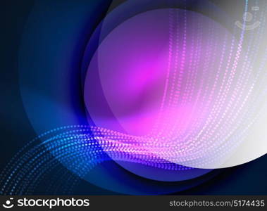 Glowing wave created with particles on dark color background. Glowing wave created with particles on dark color background. Vector digital techno illustration