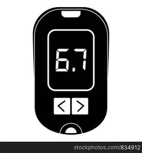 Glucometer icon. Simple illustration of glucometer vector icon for web design isolated on white background. Glucometer icon, simple style