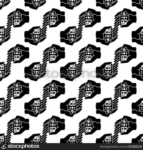 Glucometer pattern seamless background texture repeat wallpaper geometric vector. Glucometer pattern seamless vector