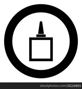 Glue black icon in circle vector illustration isolated