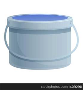 Glue bucket icon. Cartoon of glue bucket vector icon for web design isolated on white background. Glue bucket icon, cartoon style