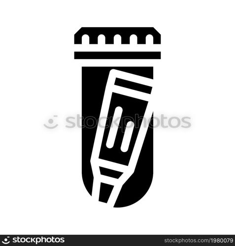 glue in container glyph icon vector. glue in container sign. isolated contour symbol black illustration. glue in container glyph icon vector illustration