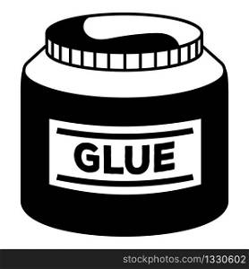 Glue jar icon. Simple illustration of glue jar vector icon for web design isolated on white background. Glue jar icon, simple style