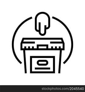 glue production line icon vector. glue production sign. isolated contour symbol black illustration. glue production line icon vector illustration