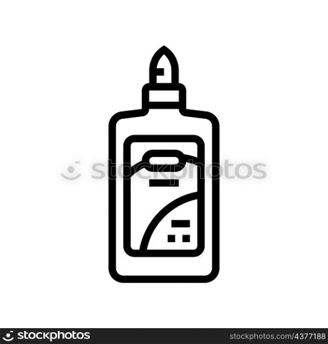 glue stationery line icon vector. glue stationery sign. isolated contour symbol black illustration. glue stationery line icon vector illustration