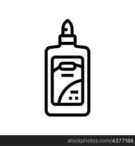 glue stationery line icon vector. glue stationery sign. isolated contour symbol black illustration. glue stationery line icon vector illustration