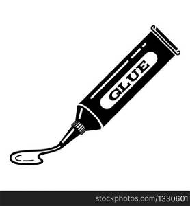 Glue tube icon. Simple illustration of glue tube vector icon for web design isolated on white background. Glue tube icon, simple style
