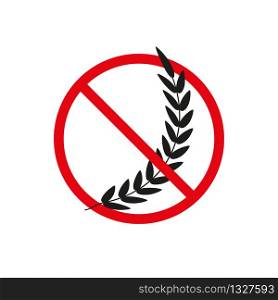 Gluten free sign vector label on white back