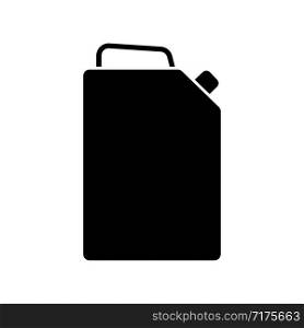 Glyph canister of gasoline. Fuel canister icon. Jerrycan symbol. Simple vector illustration isolated on white background. Glyph canister of gasoline. Fuel canister icon. Jerrycan symbol.