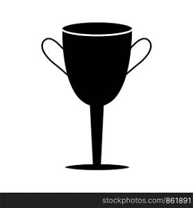 Glyph championship winner symbol. Winner cup icon. Trophy button. Vector Simple illustration isolated on white background. Glyph championship winner symbol. Winner cup icon. Trophy button.