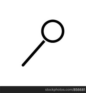 Glyph magnifying glass icon isolated. Simple design on white background. Vector illustration.. Glyph magnifying glass icon isolated. Simple design on white background.