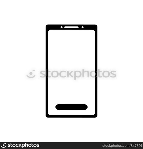 Glyph mobile phone icon. Smartphone symbol. Simple vector illustration isolated on white background. Glyph mobile phone icon. Smartphone symbol. Simple vector illustration isolated