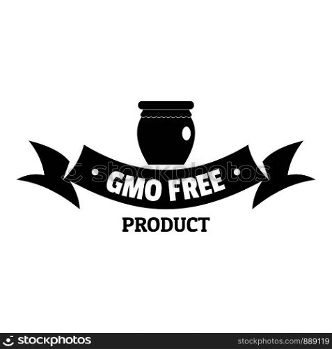 Gmo free label logo. Simple illustration of gmo free label vector logo for web. Gmo free label logo, simple black style