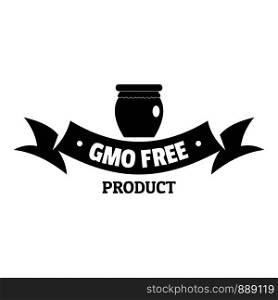 Gmo free label logo. Simple illustration of gmo free label vector logo for web. Gmo free label logo, simple black style
