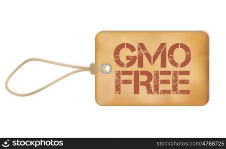 Gmo Free Old Paper Grunge Label Vector Illustration EPS10. Gmo Free Old Paper Grunge Label Vector Illustration