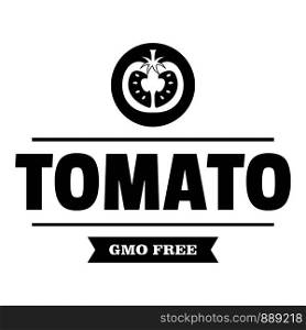Gmo free tomato logo. Simple illustration of gmo free tomato vector logo for web. Gmo free tomato logo, simple black style