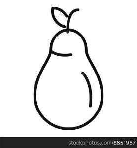 Gmo pear icon outline vector. Agriculture food. Medicine gene. Gmo pear icon outline vector. Agriculture food