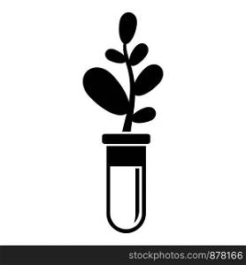 Gmo plant tube icon. Simple illustration of gmo plant tube vector icon for web design isolated on white background. Gmo plant tube icon, simple style