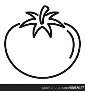 Gmo tomato icon outline vector. Dna food. Medicine science. Gmo tomato icon outline vector. Dna food