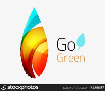 Go green abstract nature logo. Go green abstract nature logo. Vector illustration