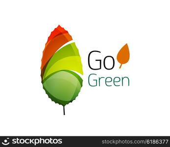 Go green abstract nature logo. Go green abstract nature logo. Vector illustration