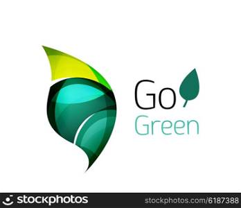 Go green abstract nature logo. Go green abstract nature logo. Vector illustration