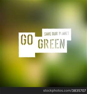 Go Green Concept Poster