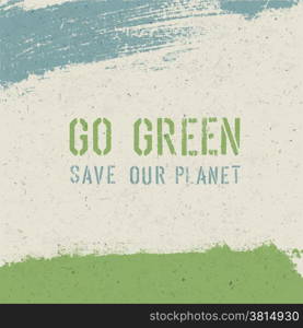 Go green concept. Vector