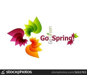 Go Green, Go Spring Nature concept. Spring flower environmental abstract background