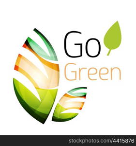 Go green. Leaf nature concept. Go green. Leaf nature concept. Vector icon