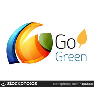 Go green. Leaf nature concept. Go green. Leaf nature concept. Vector icon