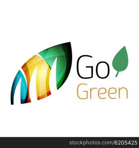 Go green. Leaf nature concept. Go green. Leaf nature concept. Vector icon