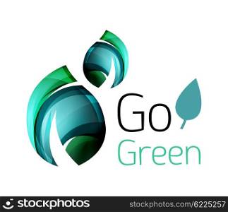 Go green. Leaf nature concept. Go green. Leaf nature concept. Vector icon