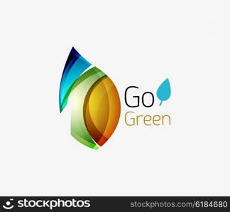 Go green logo. Green nature concept. Go green logo. Green nature concept. Vector illustration