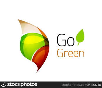 Go green logo. Green nature concept. Go green logo. Green nature concept. Vector illustration