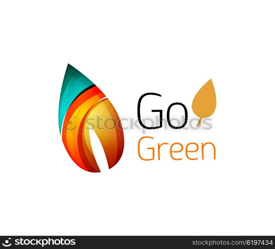 Go green logo. Green nature concept. Go green logo. Green nature concept. Vector illustration