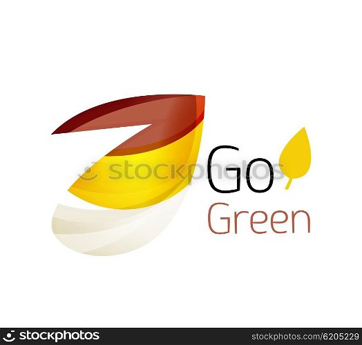 Go green logo. Green nature concept. Go green logo. Green nature concept. Vector illustration