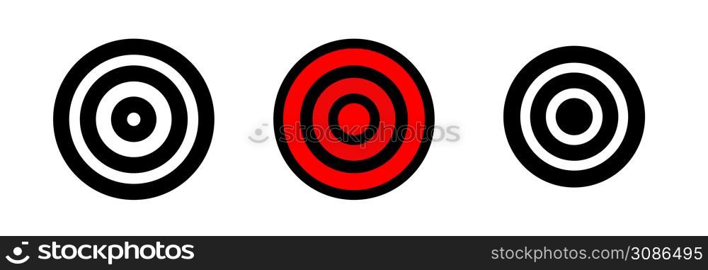 Goal icon. Aim illustration symbol. Sign target vetor.