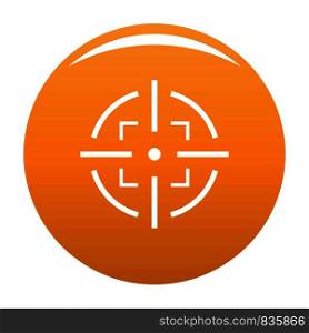 Goal icon. Simple illustration of goal vector icon for any design orange. Goal icon vector orange