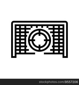 goal post succes challenge line icon vector. goal post succes challenge sign. isolated contour symbol black illustration. goal post succes challenge line icon vector illustration