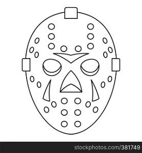 Goalkeeper mask icon. Outline illustration of goalkeeper mask vector icon for web. Goalkeeper mask icon, outline style