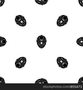 Goalkeeper mask pattern repeat seamless in black color for any design. Vector geometric illustration. Goalkeeper mask pattern seamless black