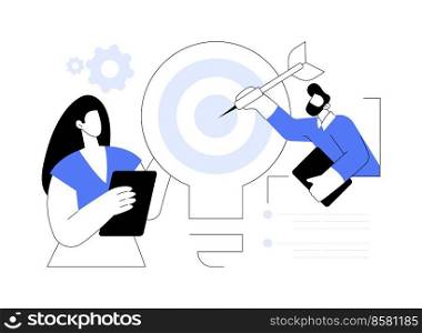 Goals abstract concept vector illustration. Business growth, strategic long-term planning, smart goals and objectives, setting mission, having purpose, future achievement abstract metaphor.. Goals abstract concept vector illustration.