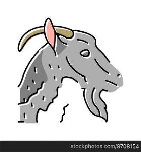 goat animal zoo color icon vector. goat animal zoo sign. isolated symbol illustration. goat animal zoo color icon vector illustration