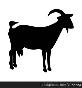Goat black icon .