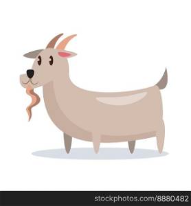 goat cartoon character vector illustration